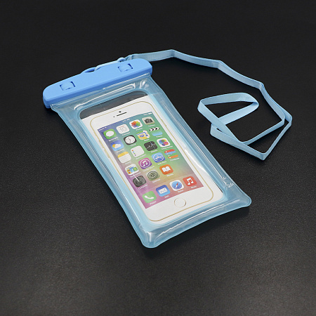 Чехол универсальный влагоустойчивый с надувным бортиком, синий