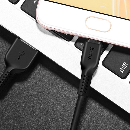 USB Кабель Micro, HOCO, X13, черный
