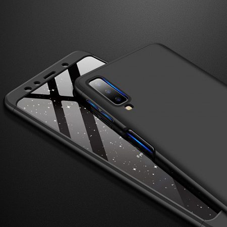 Чехол-накладка для Samsung Galaxy A7 (2018), A750F, из 3х частей, черный