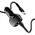 Автомобильное зарядное устройство, 2 USB 2.4A (Z36), usb cable micro, HOCO, черный