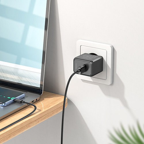 Сетевое зарядное устройство, 1 USB 2.1A (CS11A), HOCO, Type-C, черный