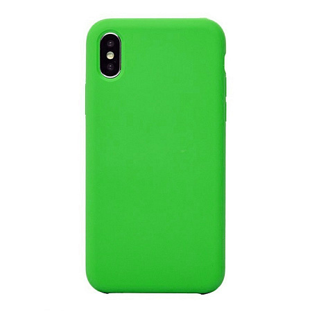 Чехол-накладка для iPhone XS Mas, Silicon Case, зеленый