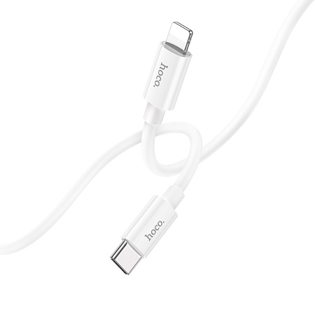 Кабель Lightning to Type-C (PD), HOCO, X87, 1м, силиконовый, белый