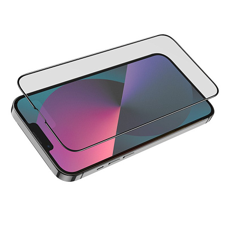 Защитное стекло на iPhone 13 mini (5.4) A28, HOCO, Full screen matte super clear anti-fingerprint, черное