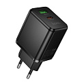 Сетевое зарядное устройство, 1 PD 30W + 1 USB 3.0 QC (C157A), HOCO, черный
