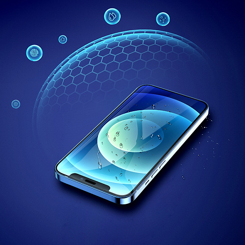 Защитное стекло на iPhone 12 Pro Max (6.7) G777, HOCO, anti-static, черное