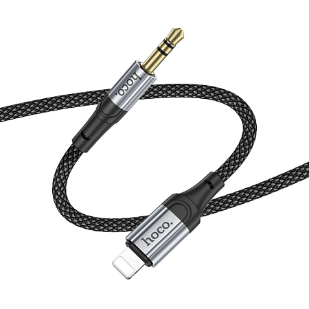 AUX Audio кабель 3,5 мм на Lightning, UPA26, HOCO, черный