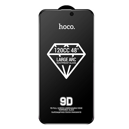 Защитное стекло для iPhone 16 Pro Max, A34 Plus, HOCO, Антишпионское стекло, черное