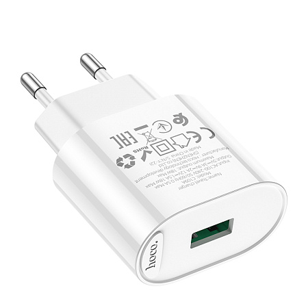 Сетевое зарядное устройство, 1 USB 3.0A 18W (C109A), HOCO, белый
