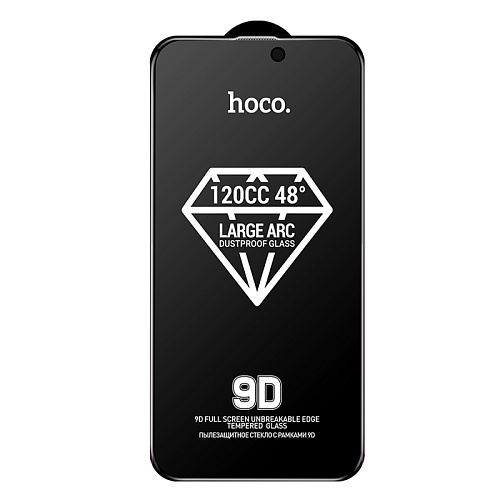 Защитное стекло для iPhone 16 Pro Max, A34 Plus, HOCO, Антишпионское стекло, черное