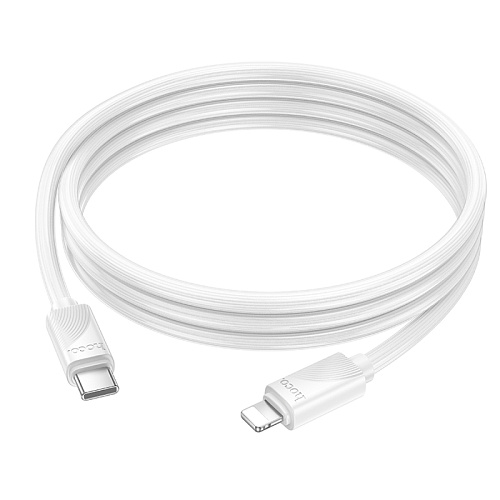 Кабель Lightning to Type-C (PD), HOCO, X114, 1 метр, цвет белый