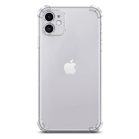 Чехол силиконовый для iPhone 11 (6.1), усиленные края, с защитой камеры, X-CASE, прозрачный