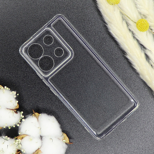 Чехол силиконовый для Xiaomi Redmi Note 13 Pro (5G)/Poco X6 (5G), c защитой камеры, X-CASE, прозрачный