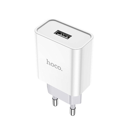 Сетевое зарядное устройство, 1 USB 2.1A (C81A), HOCO, белый