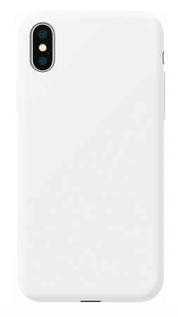 Чехол-накладка для iPhone X/XS, Silicon Case, без лого, белый