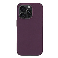Чехол-накладка для iPhone 15 Pro, тканевый, магнитный (MagSafe), без лого, X-CASE, винный