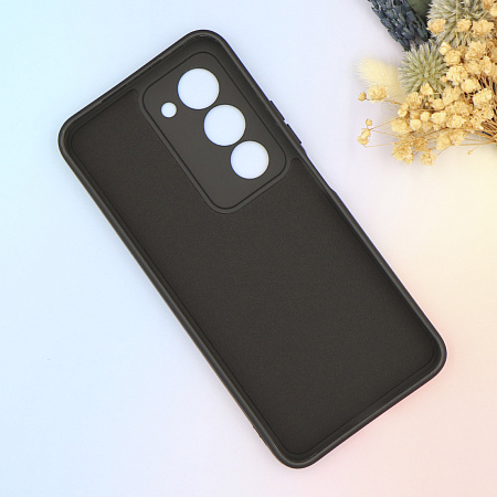 Чехол силиконовый для Xiaomi Redmi 15 (4G), с микрофиброй внутри, с защитой камеры, X-CASE, черный