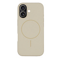 Чехол-накладка для iPhone 17, Silicon Case, магнитный (MagSafe), без лого, X-CASE, бежевый