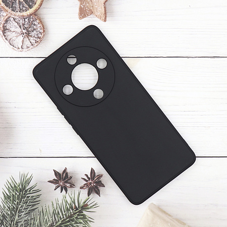 Чехол силиконовый для Honor X9A, с микрофиброй внутри, с защитой камеры, X-CASE, черный