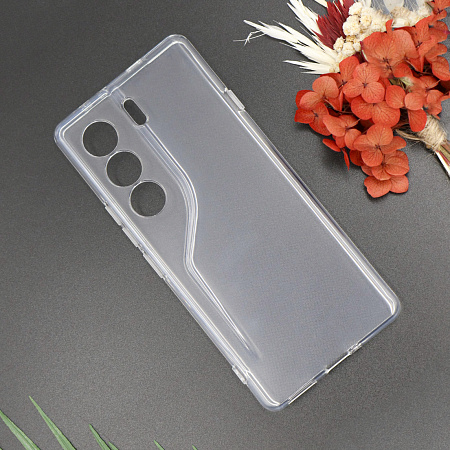Чехол силиконовый для TECNO Camon 40, с защитой камеры, X-CASE, прозрачный