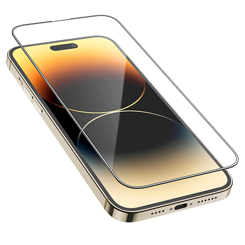 Защитное стекло для iPhone 14 Pro Max, G16, HOCO, Guardian shield serie, черное