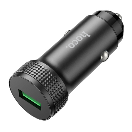 Автомобильное зарядное устройство, 1 USB 3.0QC (Z49A), HOCO, черный