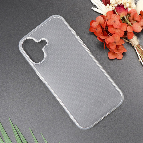 Чехол силиконовый для iPhone 17, с защитой камеры, X-CASE, прозрачный