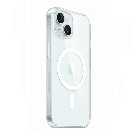 Чехол силиконовый для iPhone 15 (6.1), Магнитный (MagSafe), X-CASE, прозрачный