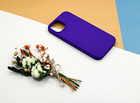 Чехол-накладка для iPhone 14, Silicon Case, без лого, индиго