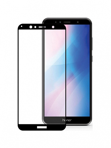 Защитное стекло на Huawei Y7 (2018)/Y7 Prime (2018)/Y7 Pro (2018), 3D, черный, X-CASE