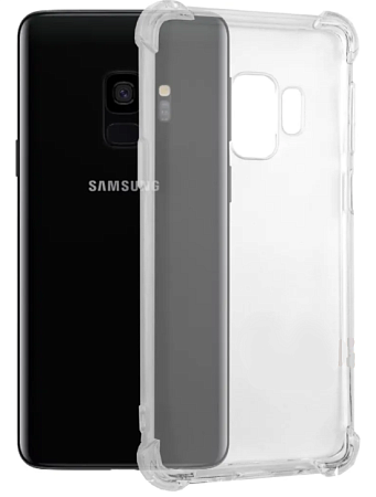 Чехол силиконовый для Samsung G960, Galaxy S9, усиленные края, X-CASE, прозрачный