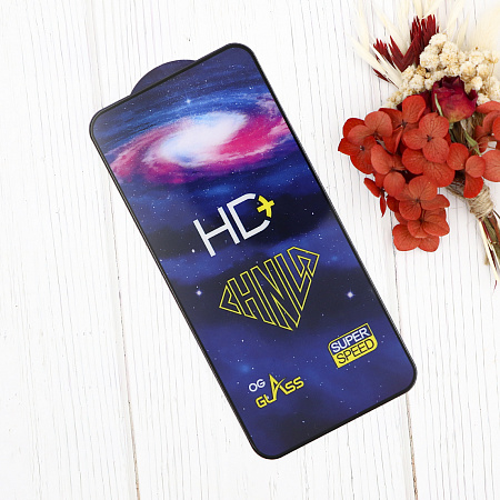 Защитное стекло на Honor 400, HD+, прозрачное с черной рамкой, X-CASE