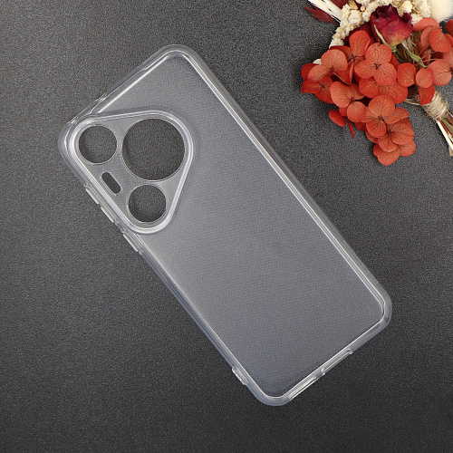 Чехол силиконовый для Huawei Pura 70 Pro, с защитой камеры, X-CASE, прозрачный