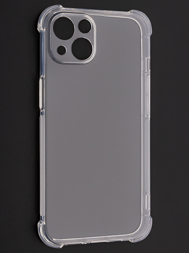 Чехол силиконовый для iPhone 13 (6.1), усиленные края, с защитой камеры, X-CASE, прозрачный