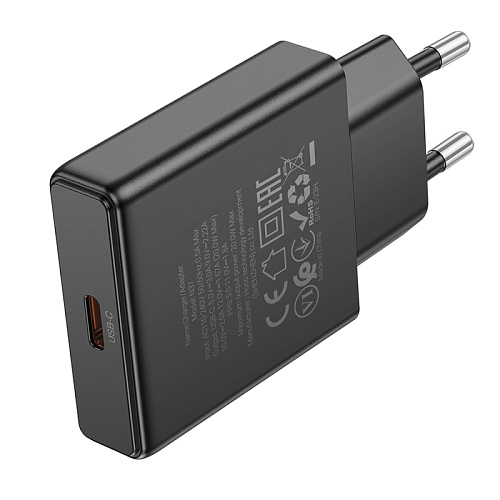Сетевое зарядное устройство, 1 PD 20W (N37), HOCO, черный