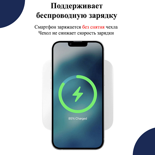 Чехол силиконовый для iPhone 16 Pro, с защитой камеры, X-CASE, прозрачный