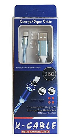 USB дата кабель Type-C Usb, светящийся, магнитный кабель