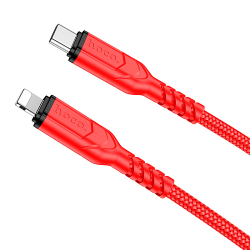 Кабель Lightning to Type-C (PD), HOCO, X59, 1м, красный