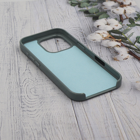 Чехол-накладка для iPhone 16 Pro, глянцевый, магнитный (MagSafe), без лого, X-CASE, бирюзовый