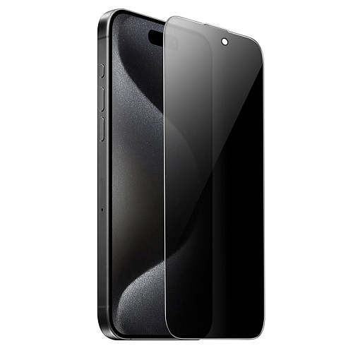 Защитное стекло для iPhone 16 Pro/17, A34 Plus, HOCO, Антишпионское стекло, черное