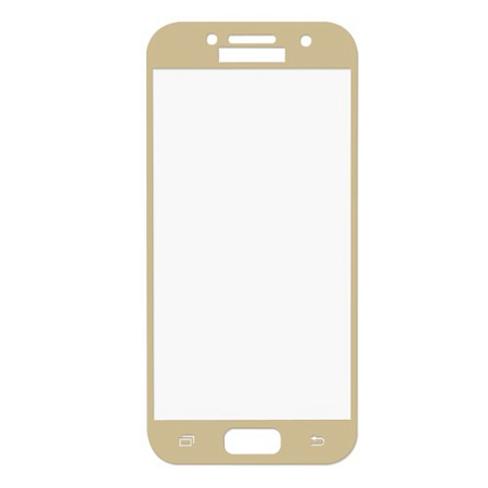 Защитное стекло на Samsung A320F, Galaxy A3 (2017), 2.5D, золотой, X-CASE