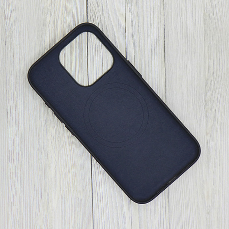 Чехол-накладка для iPhone 15 Pro Max, тканевый, магнитный (MagSafe), без лого, X-CASE, черный