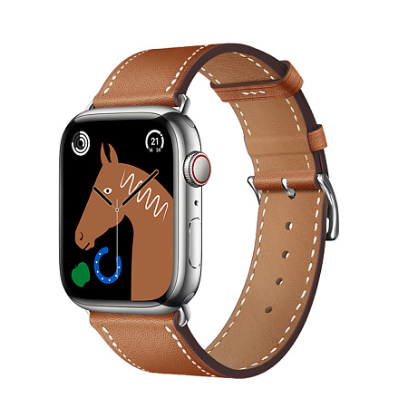 Ремешок на руку для Apple Watch 38/40/41/42 мм, HOCO, WA17, коровья кожа, коричневый