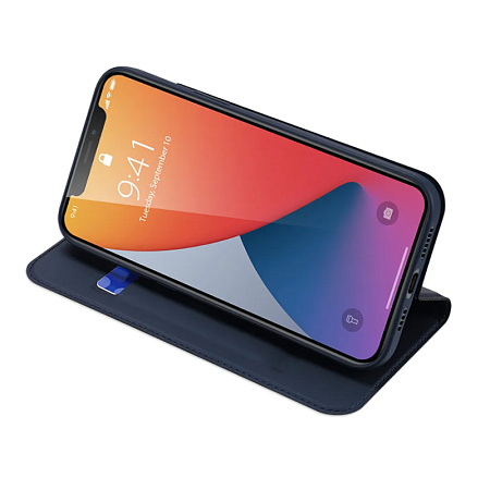 Чехол-книжка для iPhone 13, X-CASE, боковой, синий