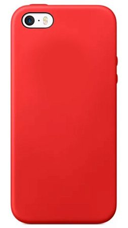 Чехол - накладка для iPhone 5/5S/5SE, Silicon Case, красный