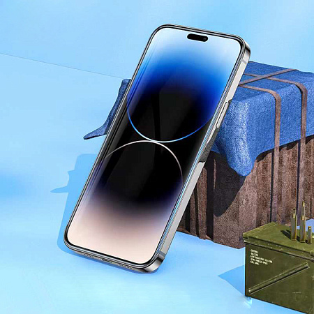 Защитное стекло для iPhone 15 Pro Max, G16, HOCO, Guardian shield series full-screen 5D large arc tempered glass, черное