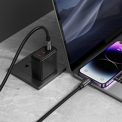 USB дата кабель Lightning, HOCO, U143, 1.2 метр, цвет черный