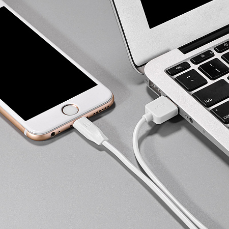 USB дата кабель Lightning, HOCO, X1 (2 штуки,комплект), белый
