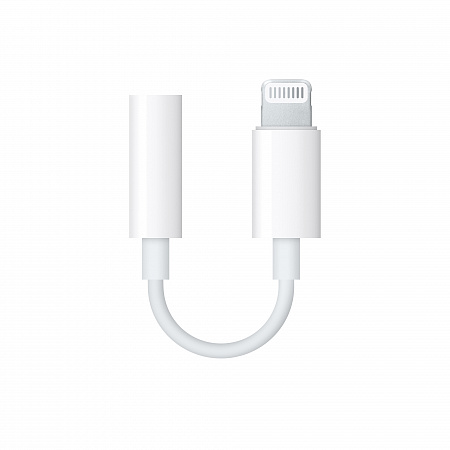 Переходник Lightning to наушники Jack, без bluetooth, MH-F03, музыка, без поддержки разговора, высокое качество, белый