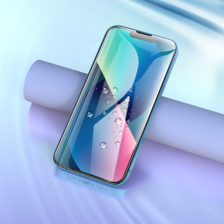 Защитное стекло на iPhone 13 (6.1)/13 Pro/14/16e, G8, HOCO, 3D Full screen fine edge anti-fall tempered glass, черное